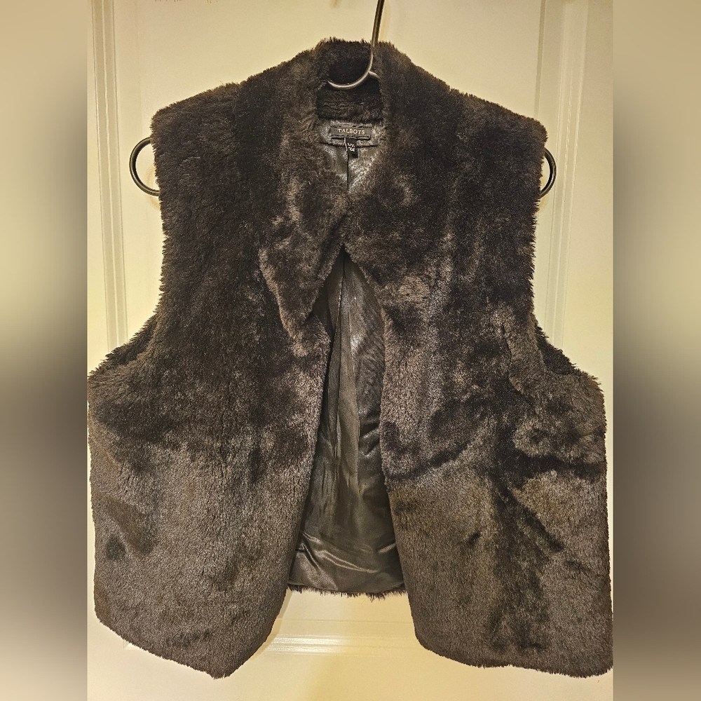 Talbots Faux Fur Vest